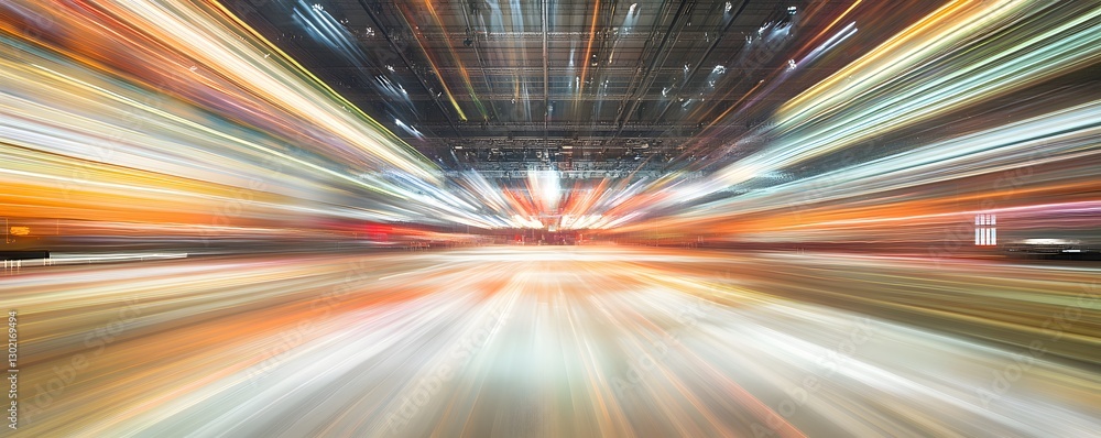 Poster abstract streaks of light create an impression of speed or motion