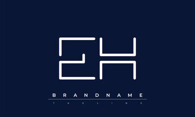 E, H logo design. EH  creative Monogram Logo. This logo design is the process of creating a visual symbol that represents a brand, company, or individual.