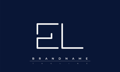 E, L logo design. EL  creative Monogram Logo. This logo design is the process of creating a visual symbol that represents a brand, company, or individual.