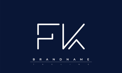 F, K logo design. FK  creative Monogram Logo. This logo design is the process of creating a visual symbol that represents a brand, company, or individual.