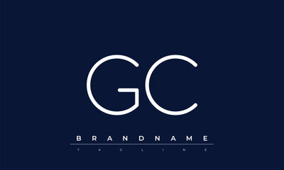 G, C logo design. GC  creative Monogram Logo. This logo design is the process of creating a visual symbol that represents a brand, company, or individual.