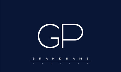 G, P logo design. GP  creative Monogram Logo. This logo design is the process of creating a visual symbol that represents a brand, company, or individual.