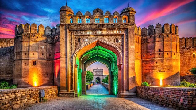 Rohtas Fort Main Gate Enterance, 16th-century fortress in Pakistan