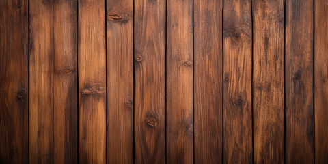 Fototapeta premium Rich brown wood texture with natural grain patterns and knots, ideal for backgrounds or design projects