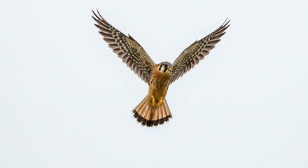 Obraz premium Majestic American Kestrel in Flight Wings Spread Wide Bird Wildlife Photography