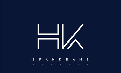 H, K logo design. HK  creative Monogram Logo. This logo design is the process of creating a visual symbol that represents a brand, company, or individual.