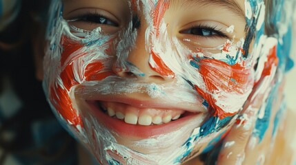 Girl with face paint