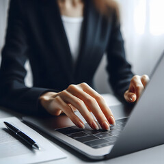 Symbolic photo of a laptop being used, emphasizing the importance of technology in achieving business goals.