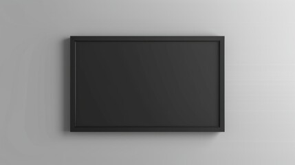 Sophisticated Black Rectangular Photo Frame Template for Timeless Pictures