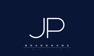 J, P logo design. JP  creative Monogram Logo. This logo design is the process of creating a visual symbol that represents a brand, company, or individual.