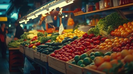 Obraz premium Market Fresh Fruits and Vegetables