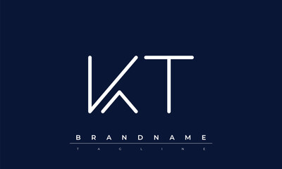 K, T logo design. KT  creative Monogram Logo. This logo design is the process of creating a visual symbol that represents a brand, company, or individual.