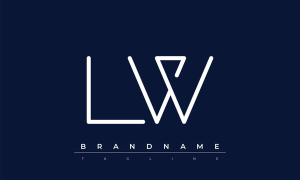 L, W logo design. LW  creative Monogram Logo. This logo design is the process of creating a visual symbol that represents a brand, company, or individual.