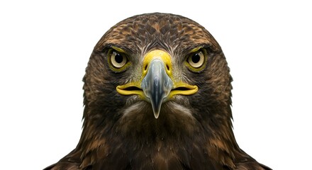 Obraz premium Majestic Golden Eagle Close Up Portrait Powerful Bird of Prey Intense Gaze Wildlife Photography