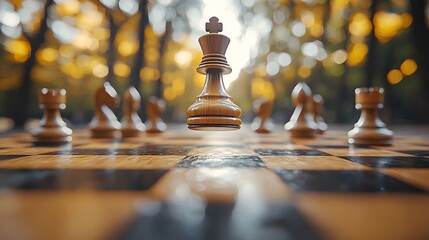 Engaging chess match taking place on a classic board with players deep in thought and analysis of their moves