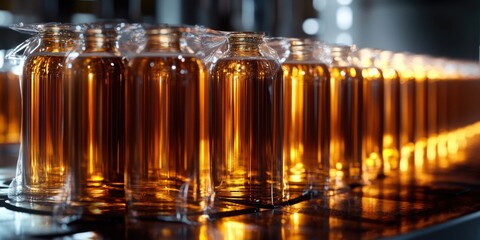 Honey Bottles on Table