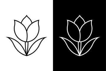 Versatile Tulip Line Drawings for Creative Inspiration