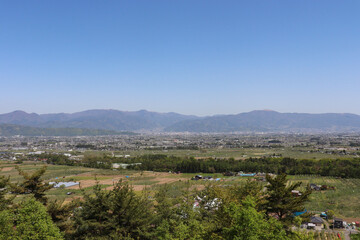 Fototapeta premium 松本盆地（長野県安曇野市）