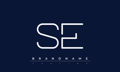 S, E logo design. SE  creative Monogram Logo. This logo design is the process of creating a visual symbol that represents a brand, company, or individual.