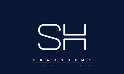S, H logo design. SH  creative Monogram Logo. This logo design is the process of creating a visual symbol that represents a brand, company, or individual.