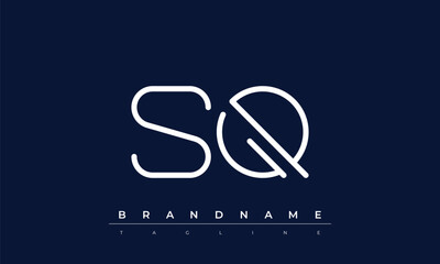 S, Q logo design. SQ  creative Monogram Logo. This logo design is the process of creating a visual symbol that represents a brand, company, or individual.