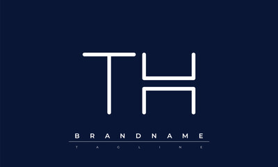 T, H logo design. TH  creative Monogram Logo. This logo design is the process of creating a visual symbol that represents a brand, company, or individual.