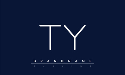 T, Y logo design. TY  creative Monogram Logo. This logo design is the process of creating a visual symbol that represents a brand, company, or individual.