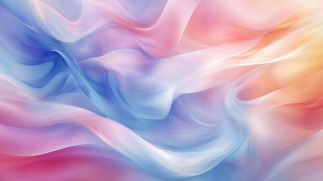 Enchanting soft pastel swirls that blend harmoniously into one another, creating a dreamlike effect, reminiscent of a soft breeze on a warm spring day, evoking feelings of calm and peaceful delight