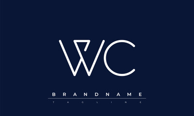 W, C logo design. WC  creative Monogram Logo. This logo design is the process of creating a visual symbol that represents a brand, company, or individual.