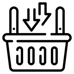 Add To Basket Line Icon