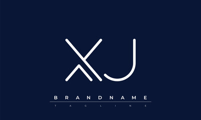 X, J logo design. XJ  creative Monogram Logo. This logo design is the process of creating a visual symbol that represents a brand, company, or individual.
