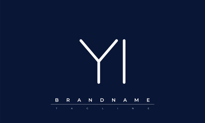 Y, I logo design. YI  creative Monogram Logo. This logo design is the process of creating a visual symbol that represents a brand, company, or individual.