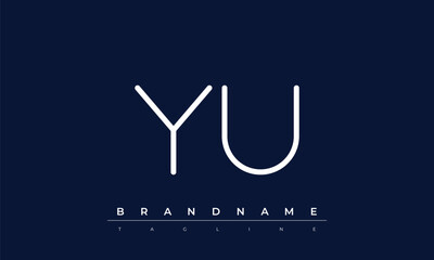 Y, U logo design. YU  creative Monogram Logo. This logo design is the process of creating a visual symbol that represents a brand, company, or individual.