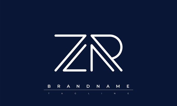 Z, R logo design. ZR  creative Monogram Logo. This logo design is the process of creating a visual symbol that represents a brand, company, or individual.