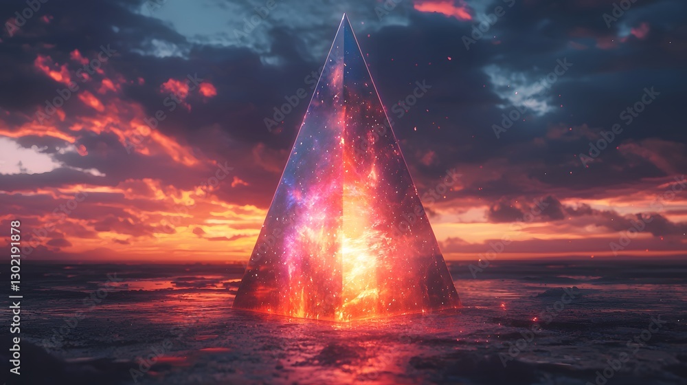 Aufkleber a stunning display of fire in the sky creating a breathtaking scene of colorful flames and dynamic m