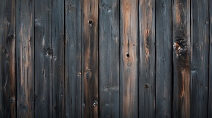 Fototapeta premium Rustic wooden planks display varying shades of gray and brown