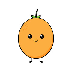 Obraz premium Cute cantaloupe cartoon vector