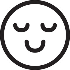 絵文字　顔文字　顔　笑顔　スマイル　寝る　睡眠　目を閉じる　アイコン　飾り　イラスト　デザイン　素材
