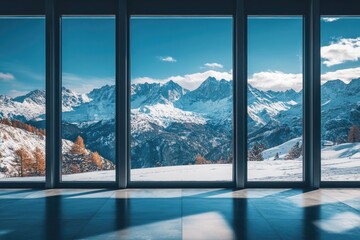 Fototapeta premium Snowy Mountain View