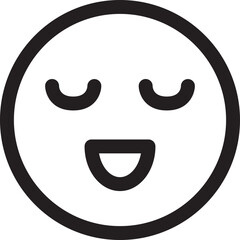 絵文字　顔文字　顔　笑顔　スマイル　寝る　睡眠　目を閉じる　アイコン　飾り　イラスト　デザイン　素材