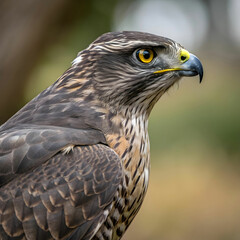 beautiful vertical closeup shot of a falcon