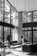 Black and White Living Room