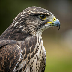 beautiful vertical closeup shot of a falcon