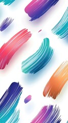 Abstract Colorful Brush Strokes Background
