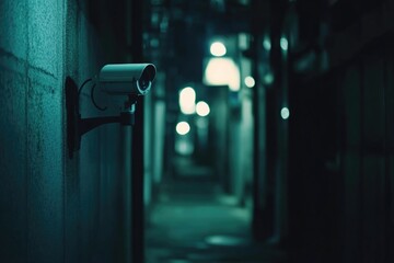 Camera in Dark Hallway