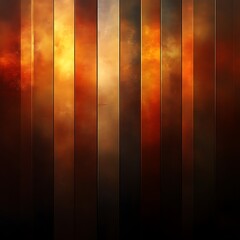 Fiery Sky Through Vertical Slats