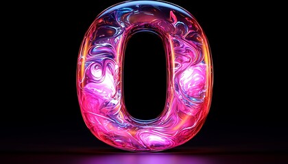 Glowing Liquid Number Zero Render