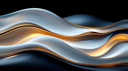 Abstract Flowing Metallic Waves