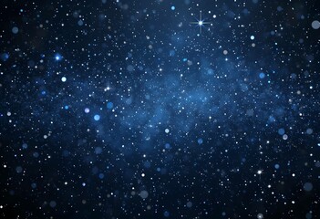 Magical Night Sky With twinkling Stars And Blue Nebula In Deep Space. Perfect for astronomy and celestial themes.