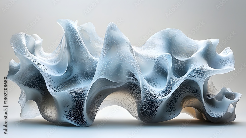 Poster unique and thought-provoking white and black object displaying textured surface and compelling contr